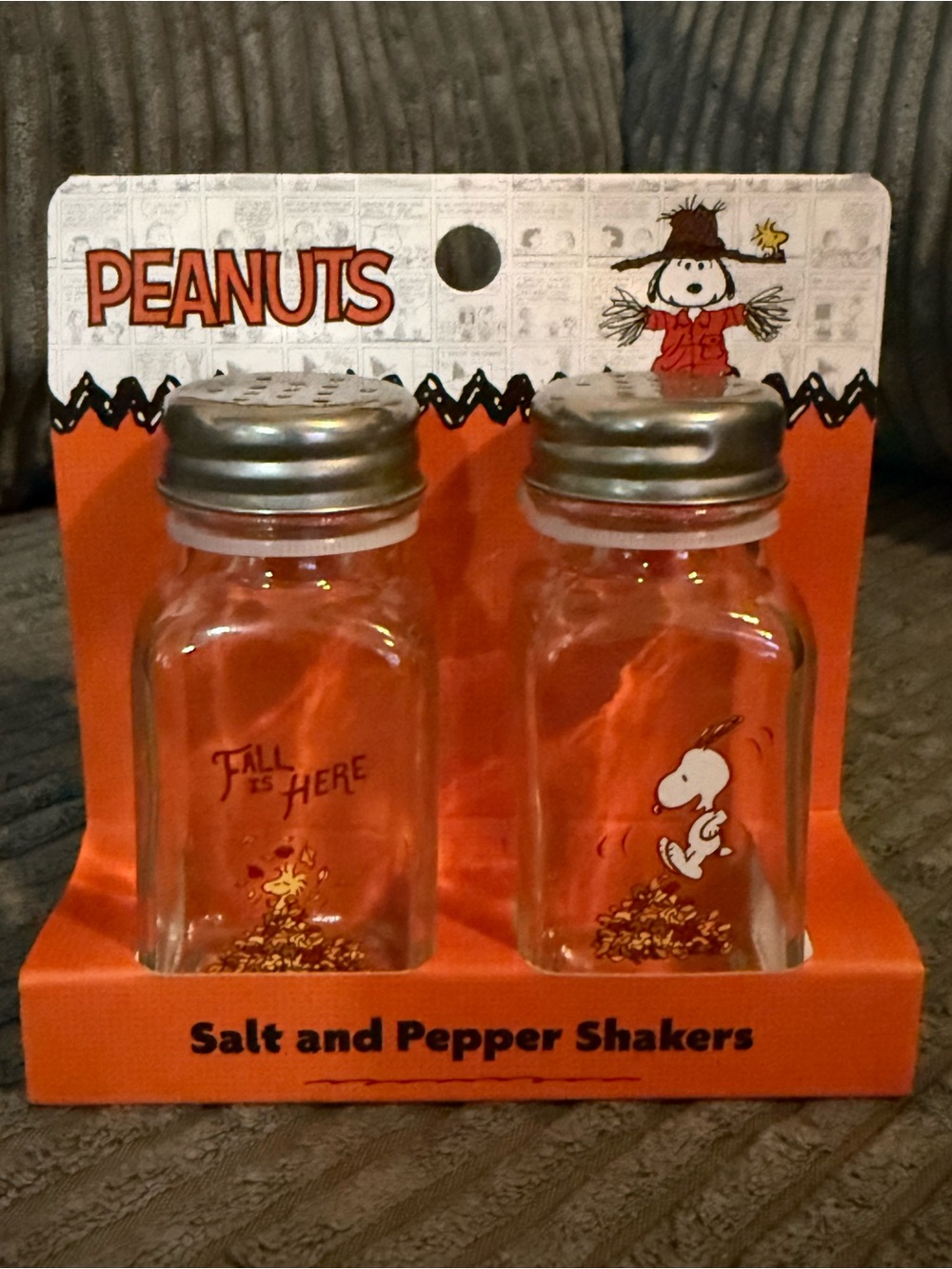 Peanuts Orange Snoopy & Woodstock Salt and Pepper Shakers